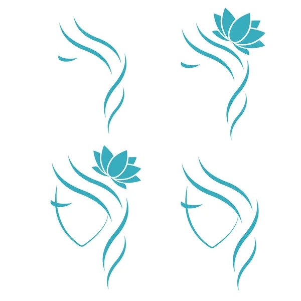 Logo Beauty Salon Vector Logo Beauty Hair Salon Vector 개념입니다 — 스톡 벡터