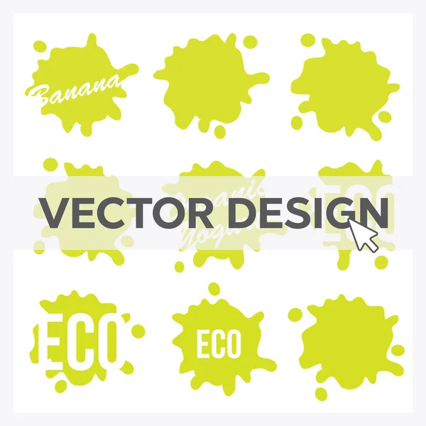 Zelená Eco Etiket Vektorové Eps — Stockový vektor