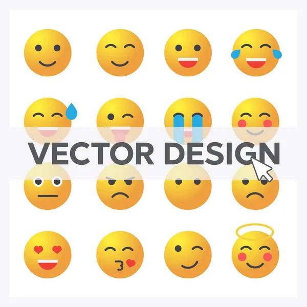 Emoticon Set Sammlung Von Emojis Emoticons Von Eps10 — Stockvektor