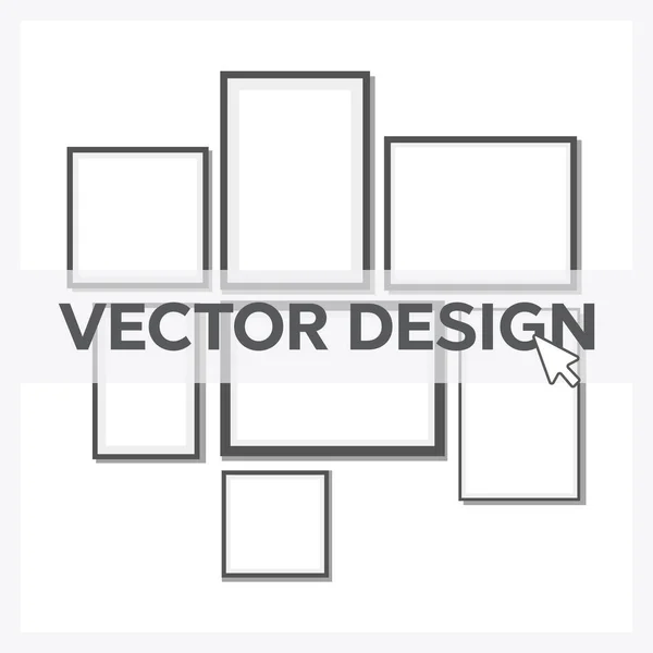 Mnoho Snímků Černý Rámeček Prázdný Eps — Stockový vektor
