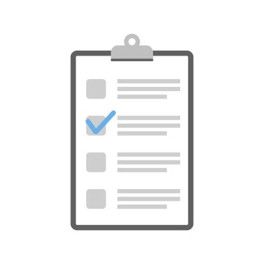 Pano kontrol listesi düz tasarım. Kontrol listesi vektör illüstrasyonu