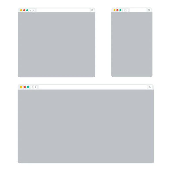 Webbrowser Fenster Web Browser Computer Hintergrundvektor — Stockvektor