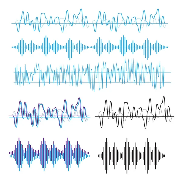 Sound waves sign and symbol in flat style