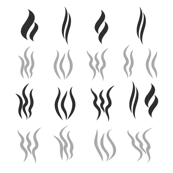 Vector Vapor Caliente Formas Fumar Icono Vector — Vector de stock