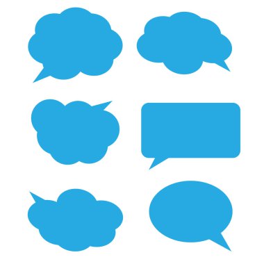 Boş beyaz konuşma baloncukları. İletişim için bulut balonu konuşması