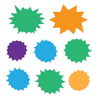 Yıldız patlaması komik şekilleri. Konuşma patlaması kabarcığı