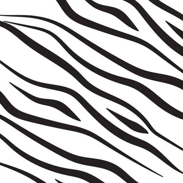 Zebra Impressão Pele Animal Tigre Listras Vetor Padrão Abstrato —  Vetores de Stock