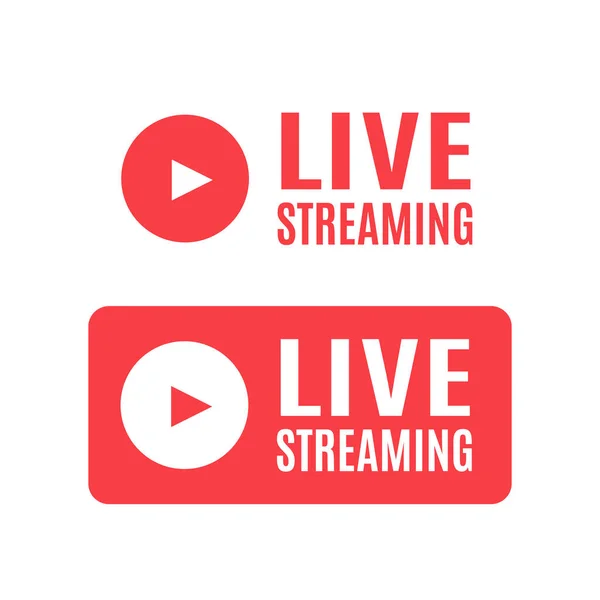 Livestreaming Symbol Emblem Für Übertragung Oder Online Stream — Stockvektor