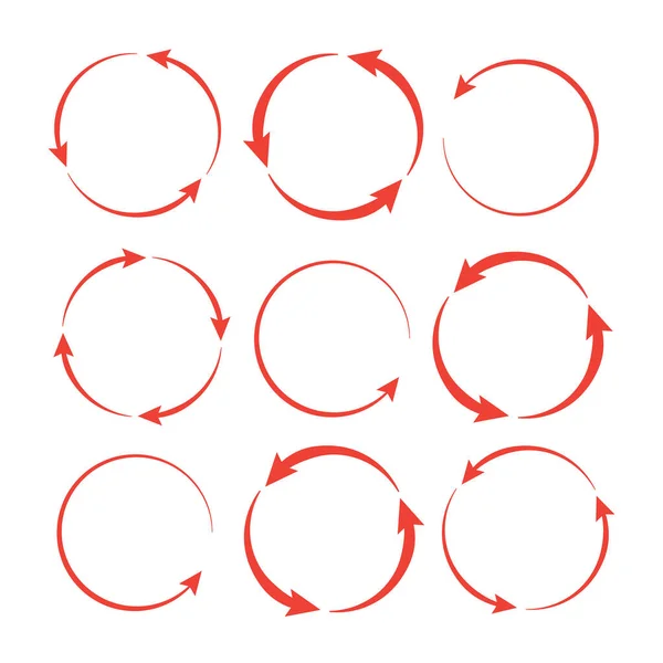 Icono Flecha Circular Botones Progreso Reciclaje Web Cursor Circular — Vector de stock