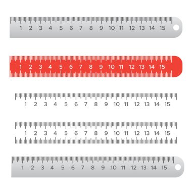 Okul cetvelleri santimetre ve santimle ölçüyor. Kırtasiye cetvel aracı