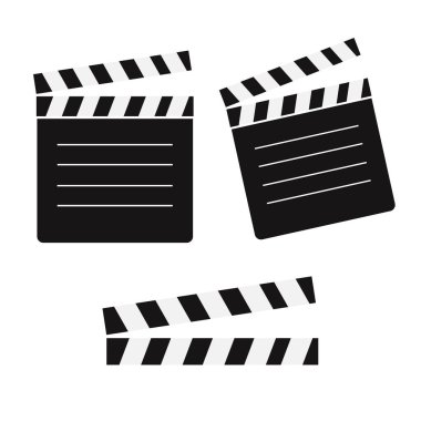 Alkış tahtası. Film eylem tahtası, görüntü yönetmeni illüstrasyonu