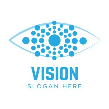 Göz vektörü logosu tasarımı fikri. Göz Sağlığı logo şablonu 
