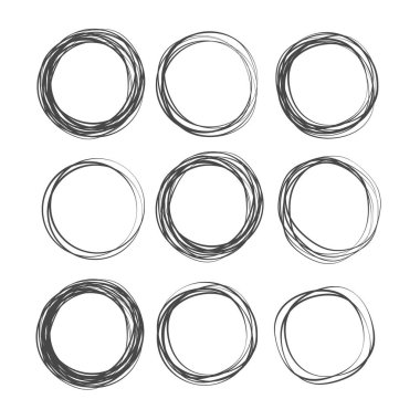 Çizilmiş daireler. Çember çizimi.