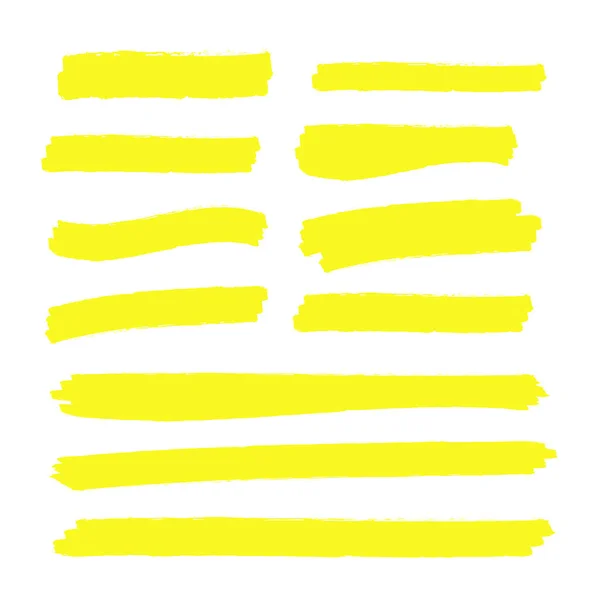 Markierungen Gelbe Markierung Textauswahlvektor — Stockvektor