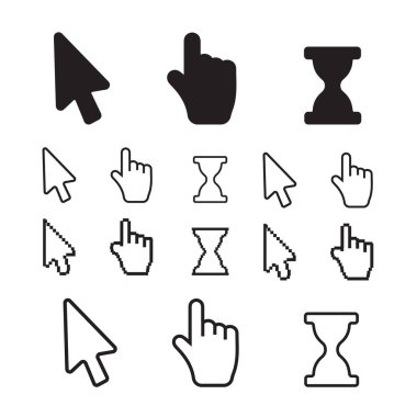 Ok ağ imleci. Web dijital için ok imleç pikseli