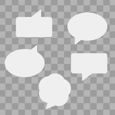 Konuşma baloncukları izole edilmiş vektör seti. İletişim için bulut balonu konuşması