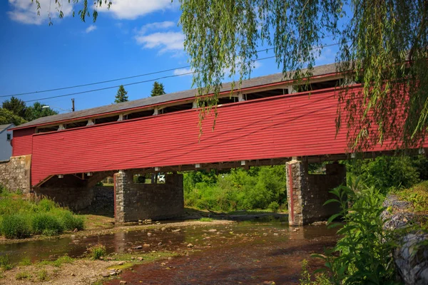 Allentown Usa July 2011 Wehr Covered Bridge Historic Wooden Structure — Stock Photo, Image