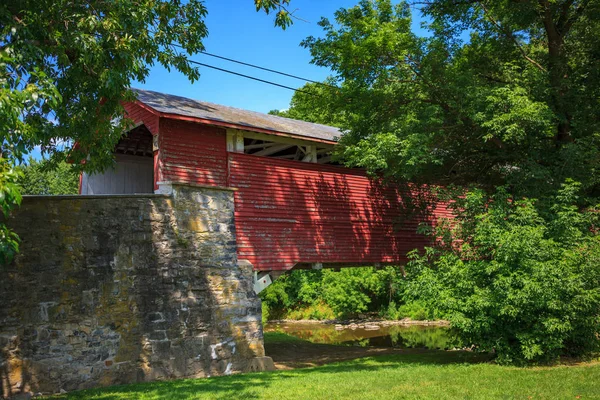 Allentown Usa July 2011 Wehr Covered Bridge Historic Wooden Structure — Stock Photo, Image