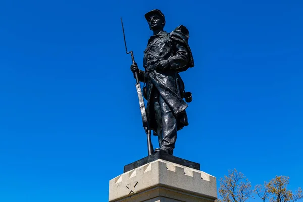 Sharpsburg États Unis Avril 2016 Monument 124Th Pennsylvania Volunteer Infantry — Photo