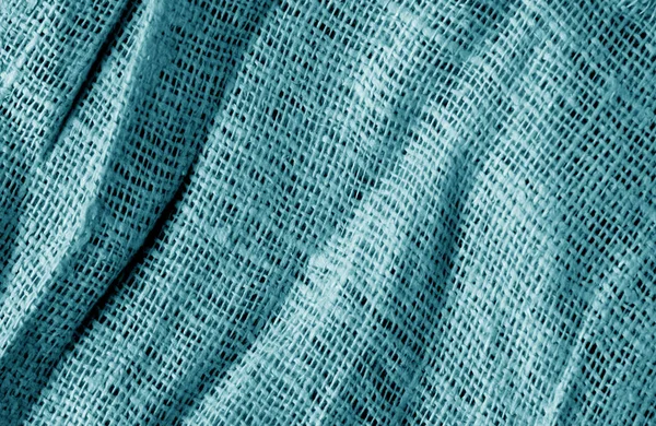 Texture Tissu Coton Couleur Cyan Contexte Texture Abstraits — Photo