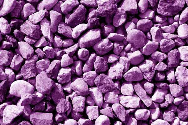 Pile Small Gravel Stones Purple Tone Seasonal Natural Background — Stock Photo, Image