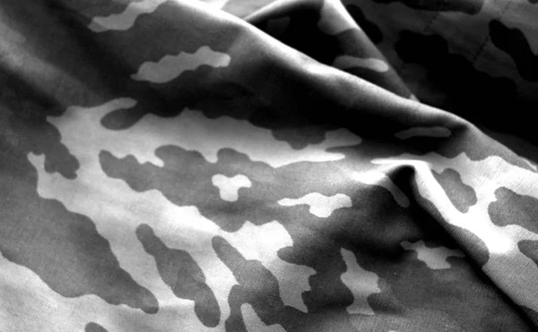 Militaire Uniform Patroon Met Blur Effect Zwart Wit Abstracte Achtergrond — Stockfoto