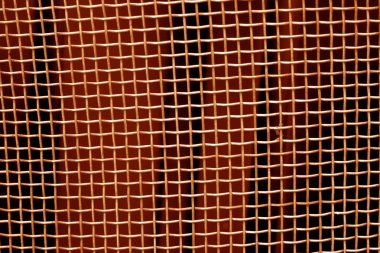 Turuncu ton metal kafes ızgara desen. Arka plan ve doku.