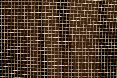 Kahverengi tonda metal kafes ızgara desen. Arka plan ve doku.