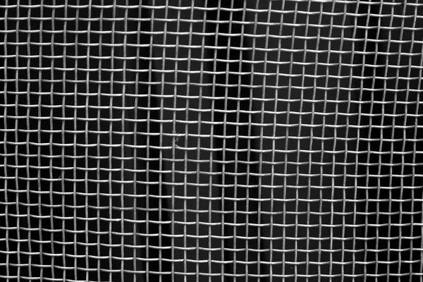 Metal Mesh Grid Pattern Black White Abstract Background Texture — Stock Photo, Image