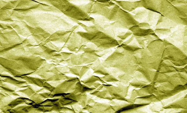 古い黄色の色で Wrinckles と紙をくしゃくしゃ 抽象的な背景とデザインのためのテクスチャ — ストック写真