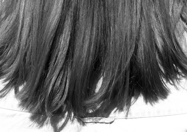 Μαλλιά Της Γυναίκας Στον Ήλιο Μαύρο Και Άσπρο Αφηρημένα Φόντο — Φωτογραφία Αρχείου