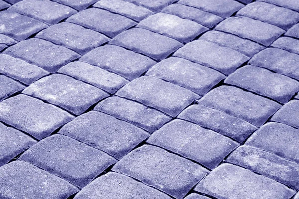 石畳のブルートーンの通り 抽象的な背景とデザインのためのテクスチャ — ストック写真
