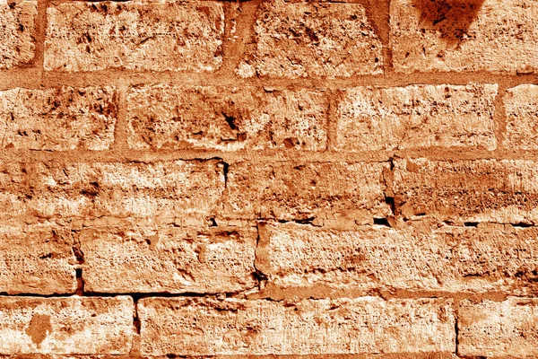 Ancient Stone Wall Orange Tone Abstract Background Texture Design — Stock Photo, Image