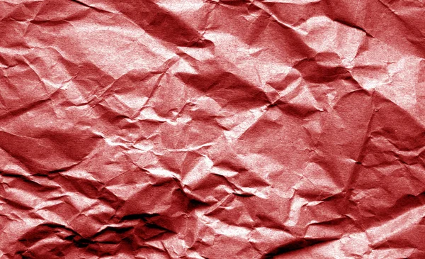 Old Crumpled Paper Wrinckles Red Color Abstract Background Texture Design — Stock Photo, Image