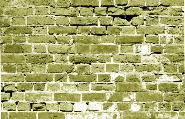 Grungy Weahered Brick Wall Yellow Tone Abstract Background Texture Design — Stock Photo, Image