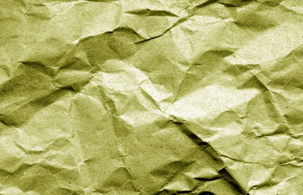 Old Crumpled Paper Wrinckles Yellow Color Abstract Background Texture Design — Stock Photo, Image