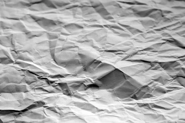Zerknülltes Blatt Papier Mit Unschärfeeffekt Schwarz Weiß Abstrakter Hintergrund Und — Stockfoto