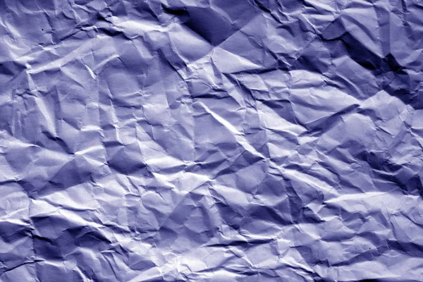 Foglio Carta Stropicciato Tono Blu Sfondo Astratto Texture Design — Foto Stock