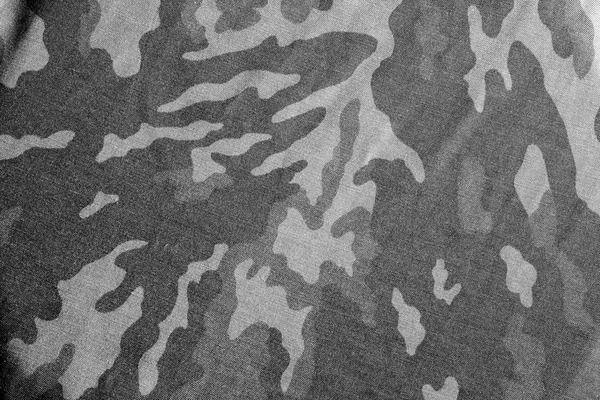 Old Camouflage Cloth Blur Effect Black White Abstract Background Texture — Stock Photo, Image