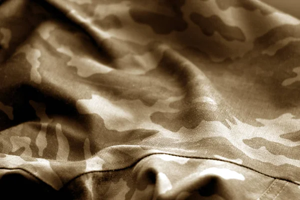 在褐色色调的军事统一模式与模糊效果 抽象背景和纹理 — 图库照片