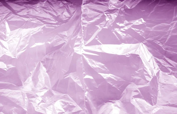 Superficie Plástica Transparente Arrugada Tono Púrpura Fondo Abstracto Textura Para — Foto de Stock