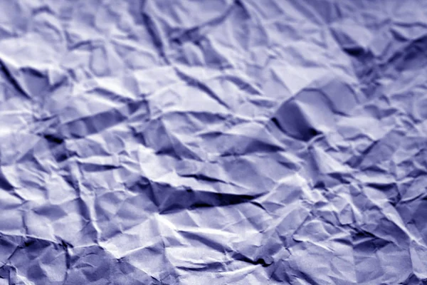 Crumpled Sheet Paper Blur Effect Blue Tone Abstract Background Texture — Stock Photo, Image