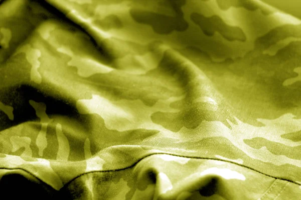 在黄色色调中具有模糊效果的军用统一图案 抽象背景和纹理 — 图库照片