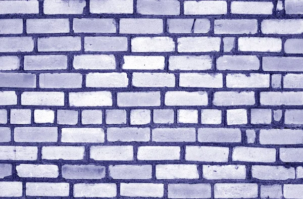 Blue Tone Old Grungy Brick Wall Surface Abstract Architectural Background — Stock Photo, Image