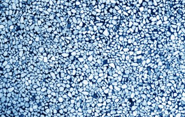 Lacivert tonda küçük taştan duvar. Arka plan ve tasarım için doku.