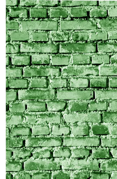 Oude Grungy Bakstenen Muur Oppervlak Groene Toon Abstracte Bouwkundige Achtergrond — Stockfoto