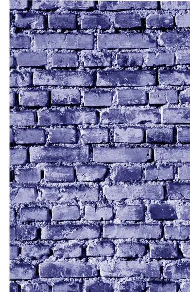Régi Szutykos Téglafal Felület Kék Hangon Absztrakt Építészeti Háttér Textúra — Stock Fotó