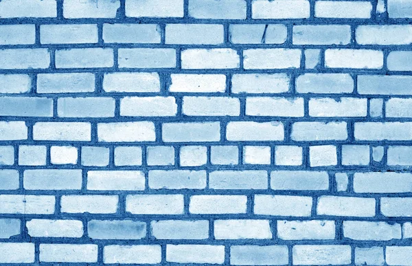 Výstřední Weahered Cihlová Zeď Tmavě Modré Tónem Abstraktní Pozadí Textury — Stock fotografie
