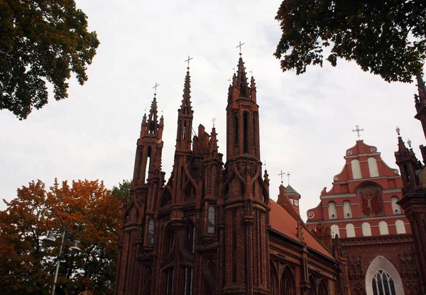 Old Gothic Church Vilnius Seasonal Background Texture — Stock Photo, Image