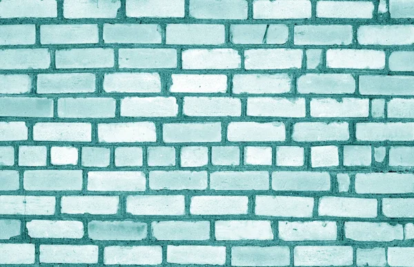 Grungy Weahered Brick Wall Cyan Tone Abstract Background Texture Design — Stock Photo, Image